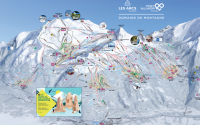 Mapa tras Peisey-Vallandry i PARADISKI